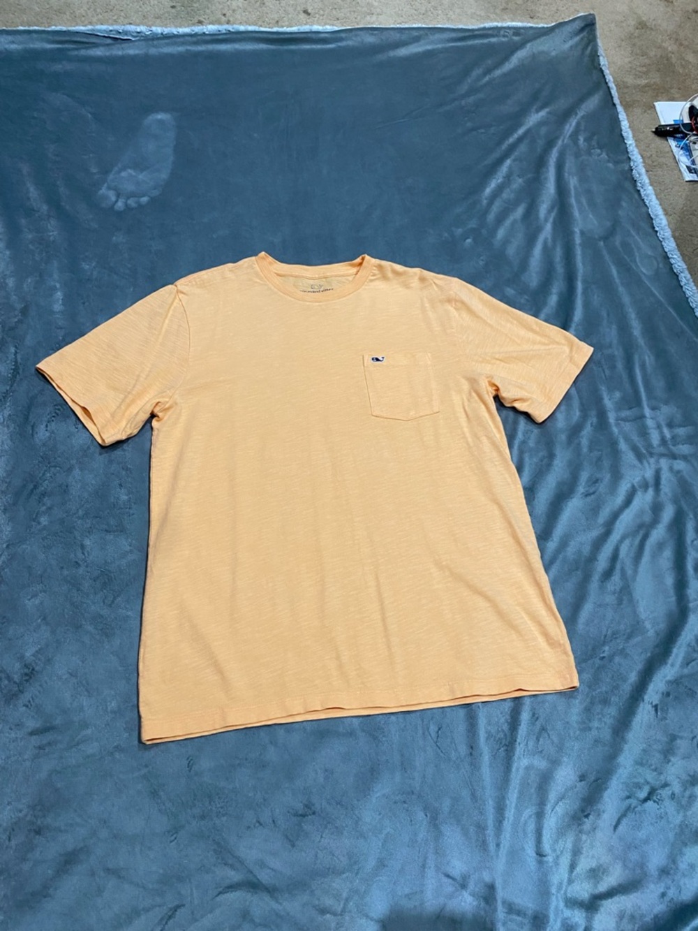 Vineyard Vines Peach Crewneck Pocket Tee